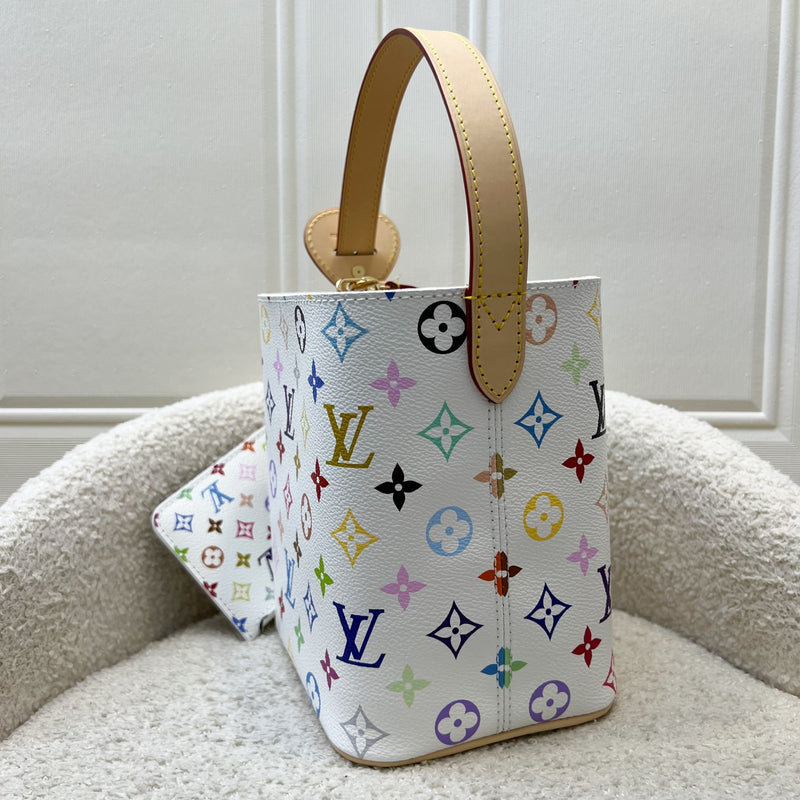 LV x TM All in BB in Murakami Multicolored Monogram Coated Canvas and GHW (Model: M13089)