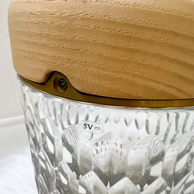 Saint Louis / Hermes Folia Portable Lamp in Clear Wood