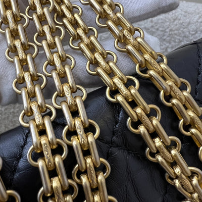 Chanel 2.55 Reissue Large 226 Flap in Black Distressed Calfskin and AGHW