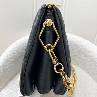 LV Coussin PM Handbag in Black Puffy Lambskin and GHW