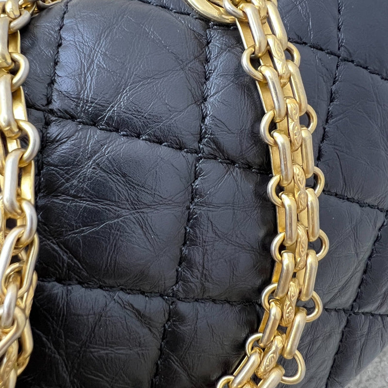 Chanel 2.55 Reissue Large 226 Flap in Black Distressed Calfskin and AGHW