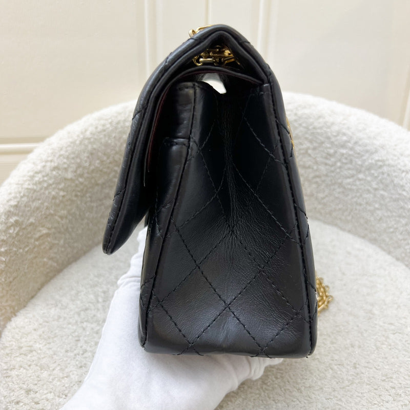 Chanel 2.55 Reissue Large 226 Flap in Black Distressed Calfskin and AGHW