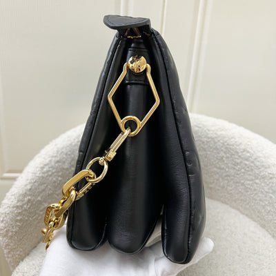 LV Coussin PM Handbag in Black Puffy Lambskin and GHW