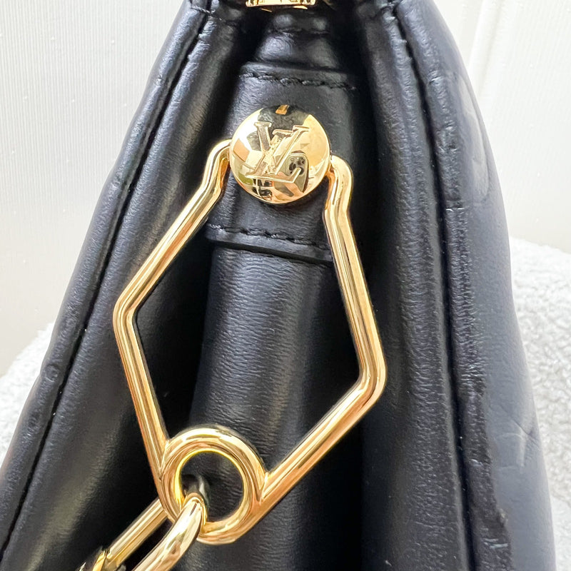 LV Coussin PM Handbag in Black Puffy Lambskin and GHW