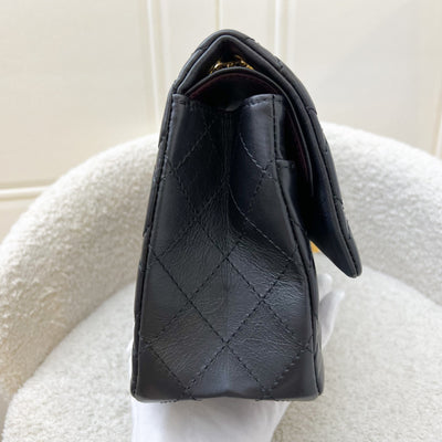 Chanel 2.55 Reissue Large 226 Flap in Black Distressed Calfskin and AGHW