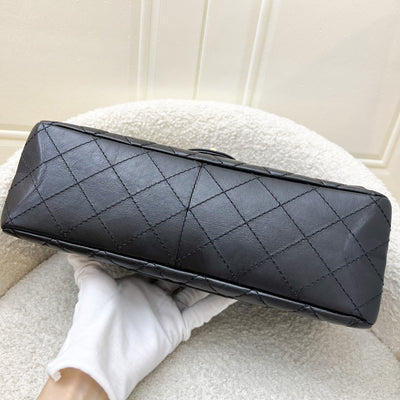 Chanel 2.55 Reissue Large 226 Flap in Black Distressed Calfskin and AGHW