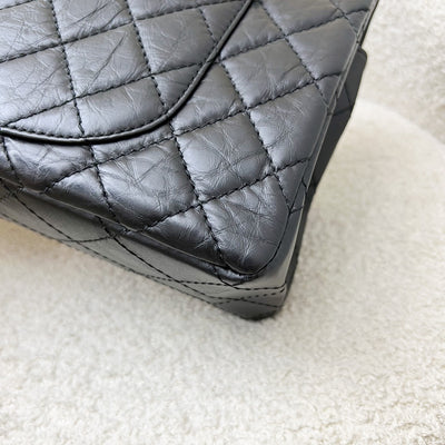 Chanel 2.55 Reissue Large 226 Flap in Black Distressed Calfskin and AGHW