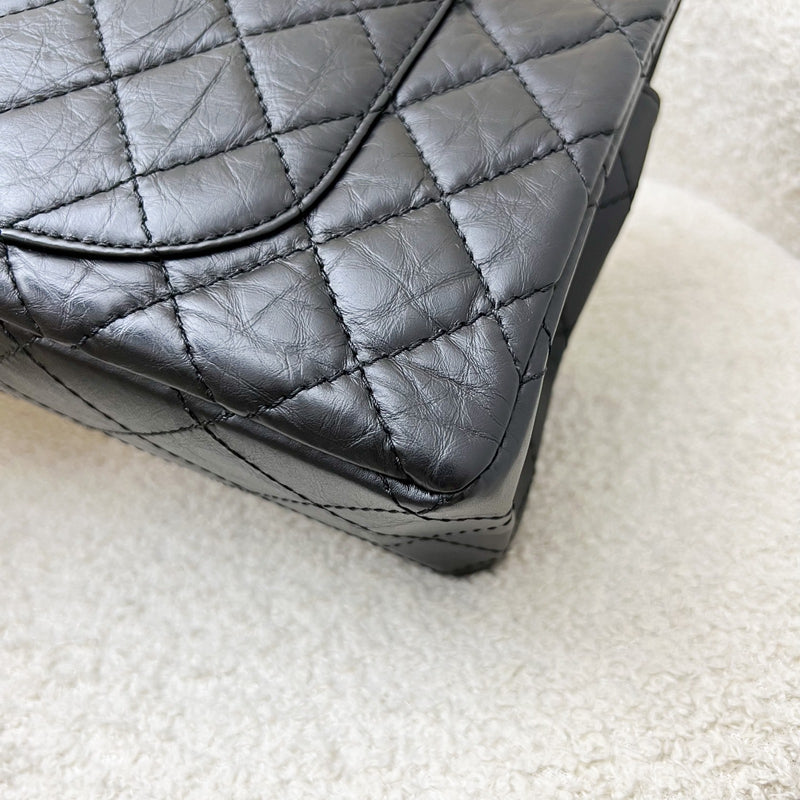 Chanel 2.55 Reissue Large 226 Flap in Black Distressed Calfskin and AGHW