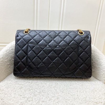 Chanel 2.55 Reissue Large 226 Flap in Black Distressed Calfskin and AGHW