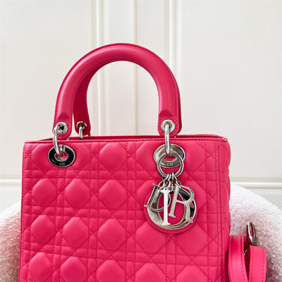 Dior Medium Lady Dior in Pink Lambskin and GHW