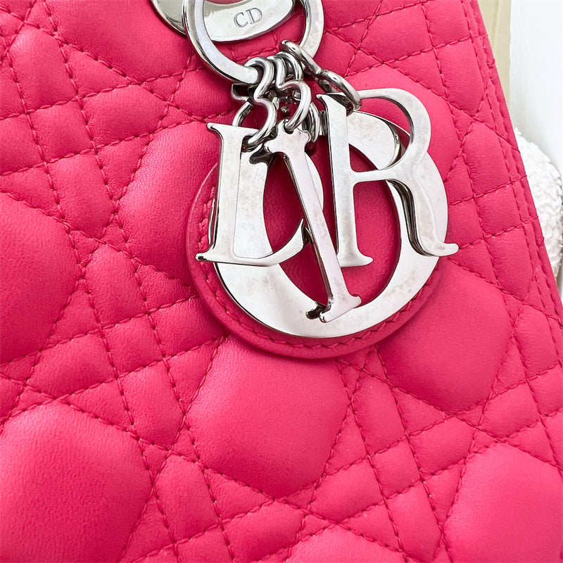 Dior Medium Lady Dior in Pink Lambskin and GHW