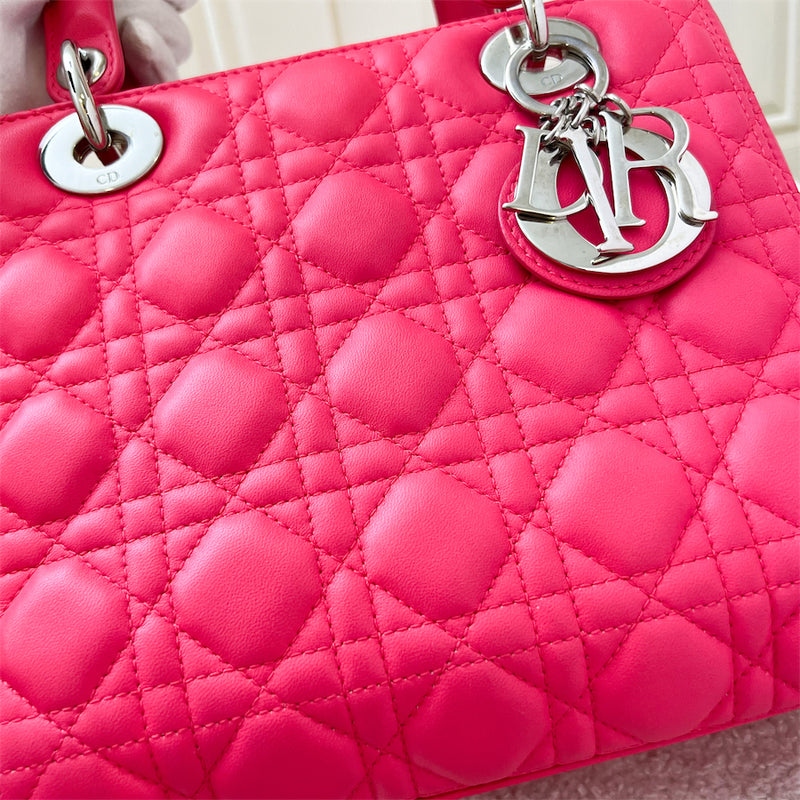 Dior Medium Lady Dior in Pink Lambskin and GHW