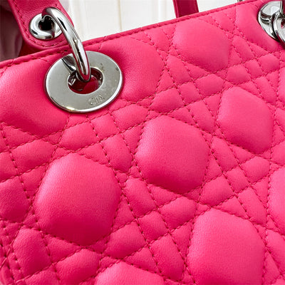 Dior Medium Lady Dior in Pink Lambskin and GHW