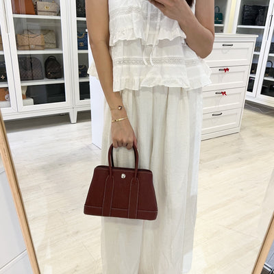 [Local Set - Jun 2025] Hermes Mini Garden Party 23 in Rouge H Negonda Leather and PHW
