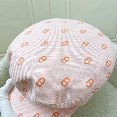 Hermes Vauban Cap (Casquette Femme Vauban Tolie) in Rose Pop Size 58