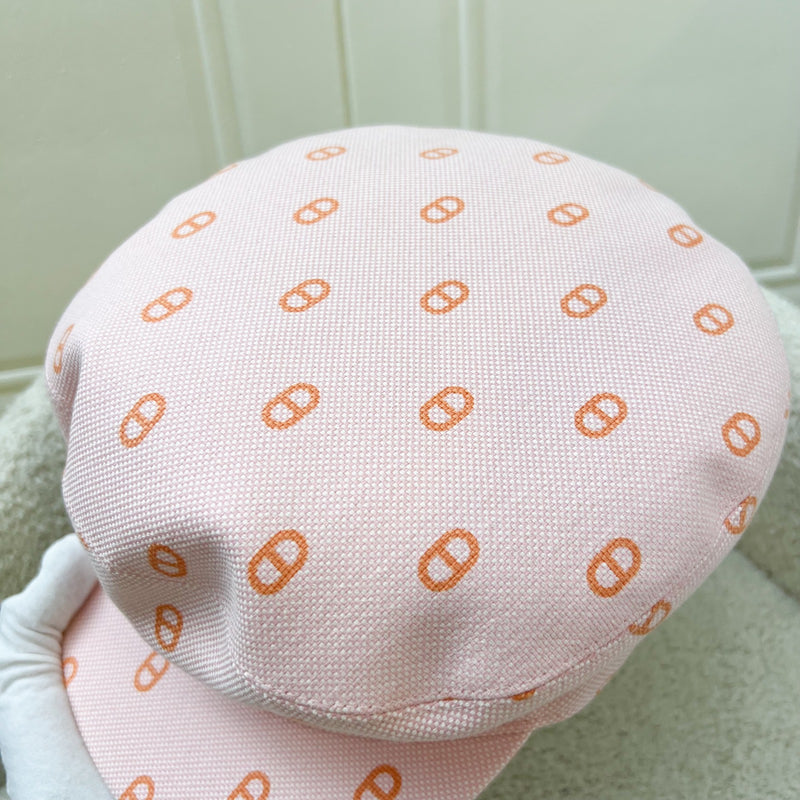 Hermes Vauban Cap (Casquette Femme Vauban Tolie) in Rose Pop Size 58