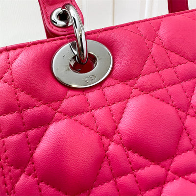 Dior Medium Lady Dior in Pink Lambskin and GHW