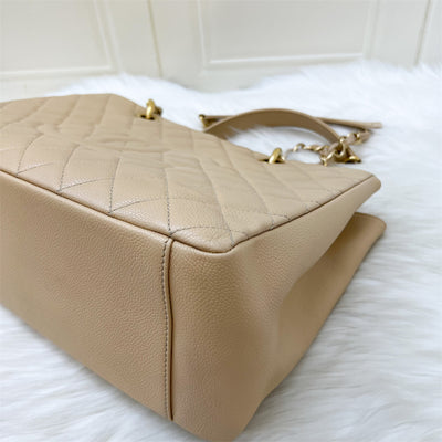 Chanel Grand Shopping Tote GST in Beige Caviar and GHW
