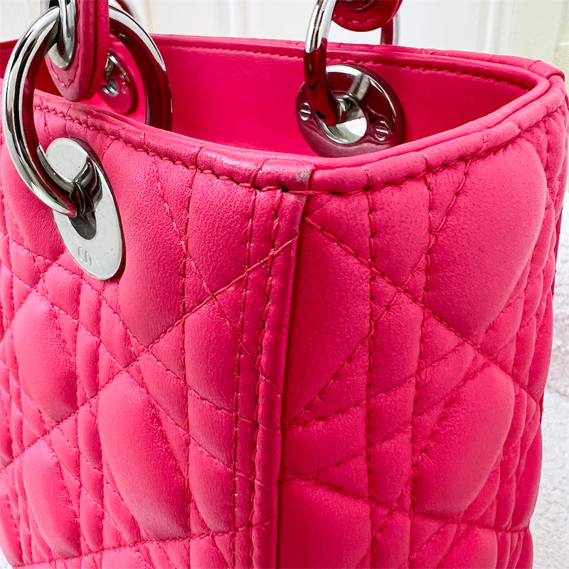 Dior Medium Lady Dior in Pink Lambskin and GHW