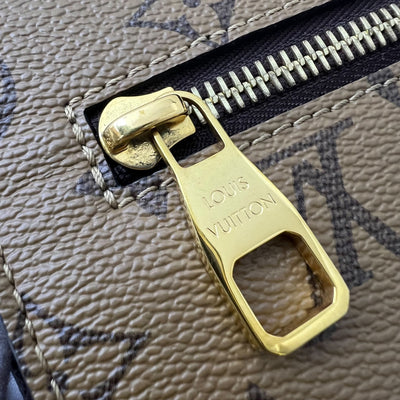 LV Pochette Metis in Reverse Monogram Canvas, Black Leather and GHW