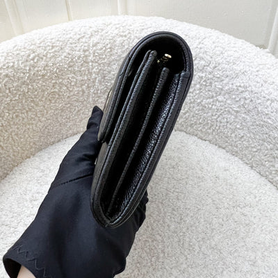 Chanel 24A Long Wallet in Black Caviar and LGHW (Model: AP3972)