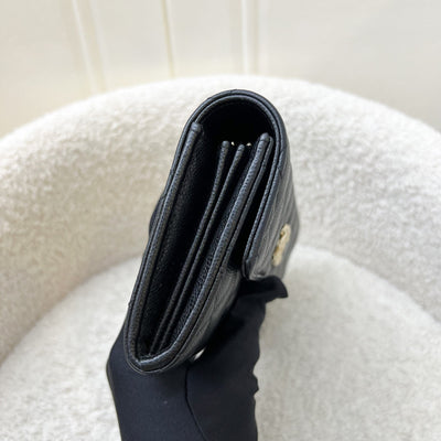 Chanel 24A Long Wallet in Black Caviar and LGHW (Model: AP3972)