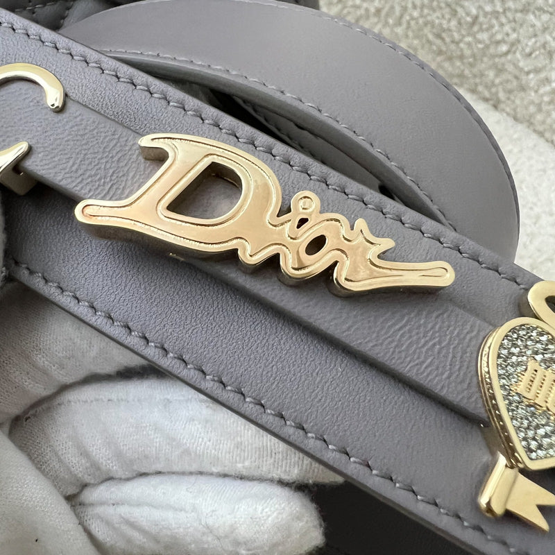 Dior Lady Dior My ABCDior Small Bag in Grey Lambskin and LGHW