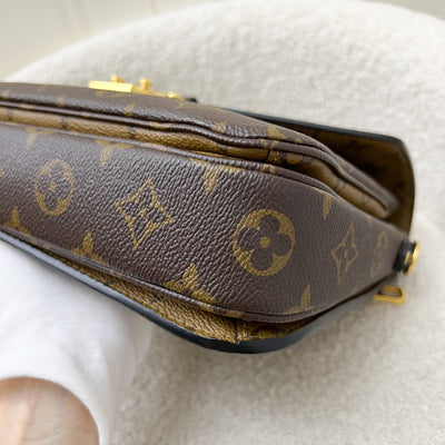 LV Pochette Metis in Reverse Monogram Canvas, Black Leather and GHW