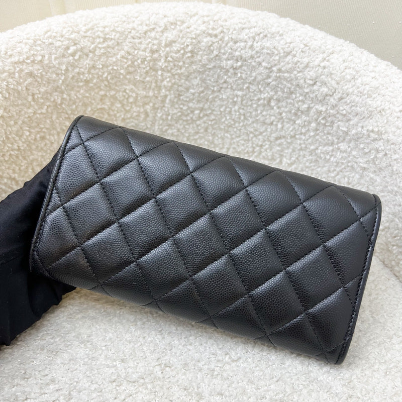Chanel 24A Long Wallet in Black Caviar and LGHW (Model: AP3972)