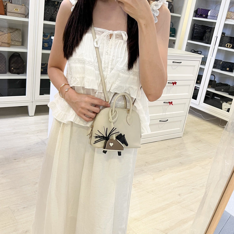 Hermes Bolide 1923 Mini in Beton Evercolor Leather and GHW