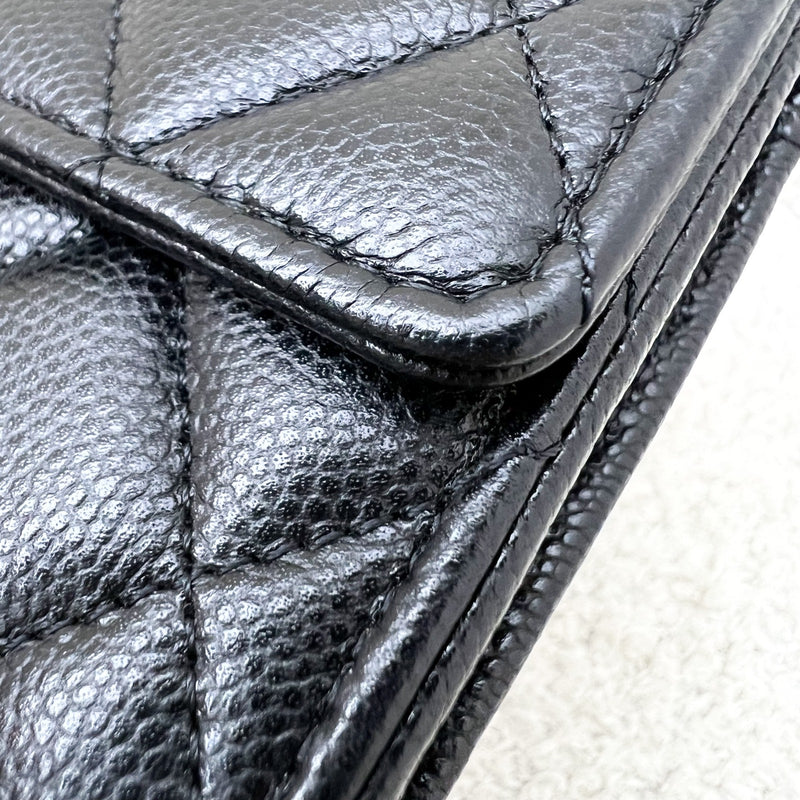 Chanel 24A Long Wallet in Black Caviar and LGHW (Model: AP3972)