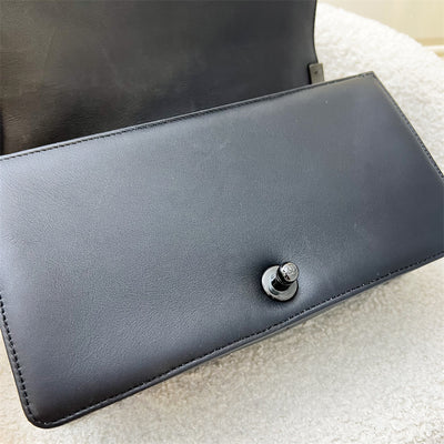 Chanel Medium 25cm So Black Boy Flap in Black Lambskin and BHW