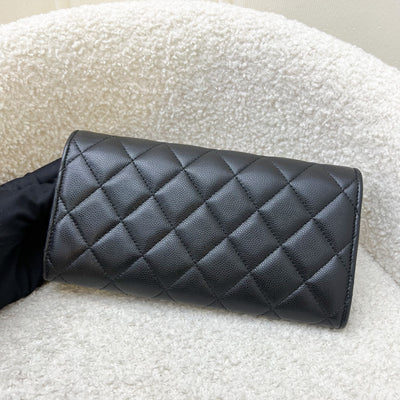 Chanel 24A Long Wallet in Black Caviar and LGHW (Model: AP3972)