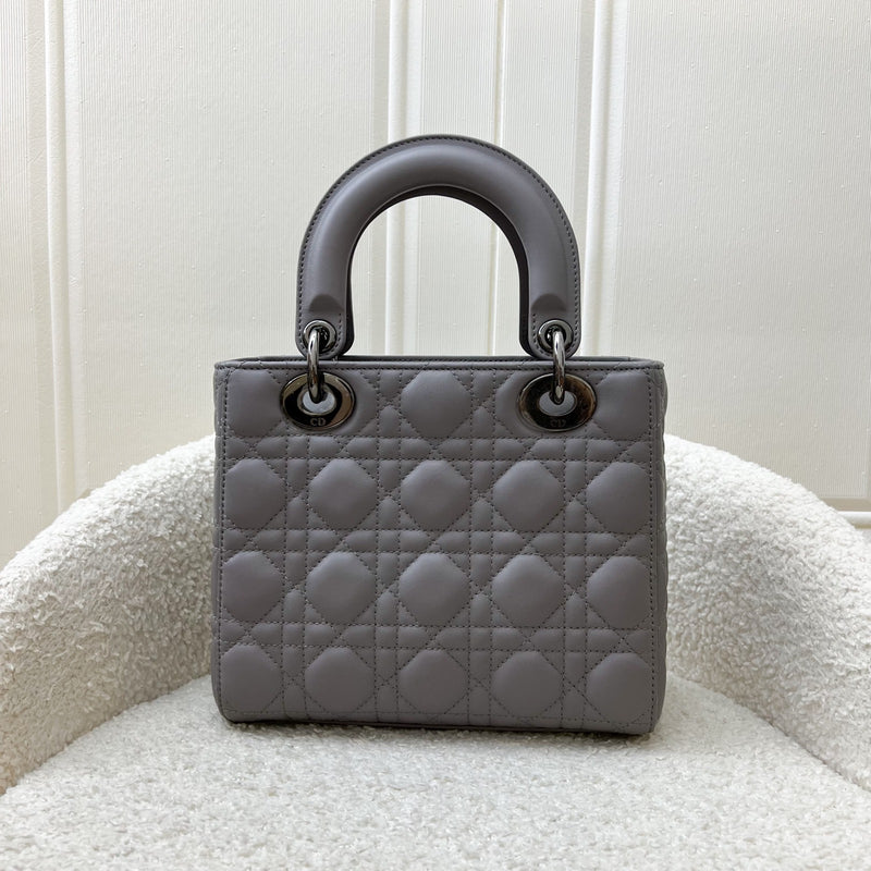Dior Lady Dior My ABCDior Small Bag in Grey Lambskin and LGHW