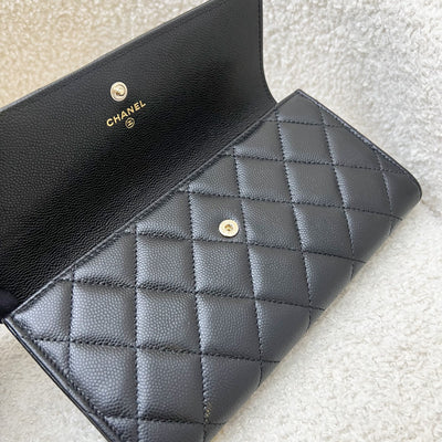 Chanel 24A Long Wallet in Black Caviar and LGHW (Model: AP3972)