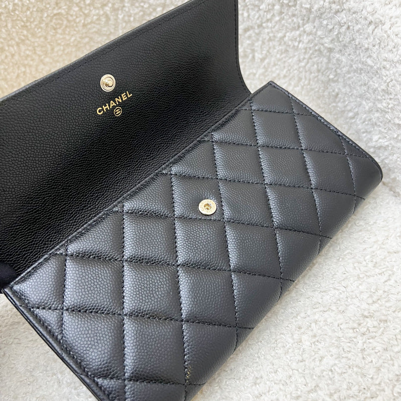 Chanel 24A Long Wallet in Black Caviar and LGHW (Model: AP3972)