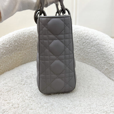 Dior Lady Dior My ABCDior Small Bag in Grey Lambskin and LGHW