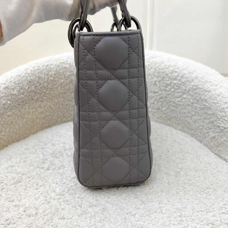 Dior Lady Dior My ABCDior Small Bag in Grey Lambskin and LGHW