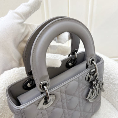 Dior Lady Dior My ABCDior Small Bag in Grey Lambskin and LGHW