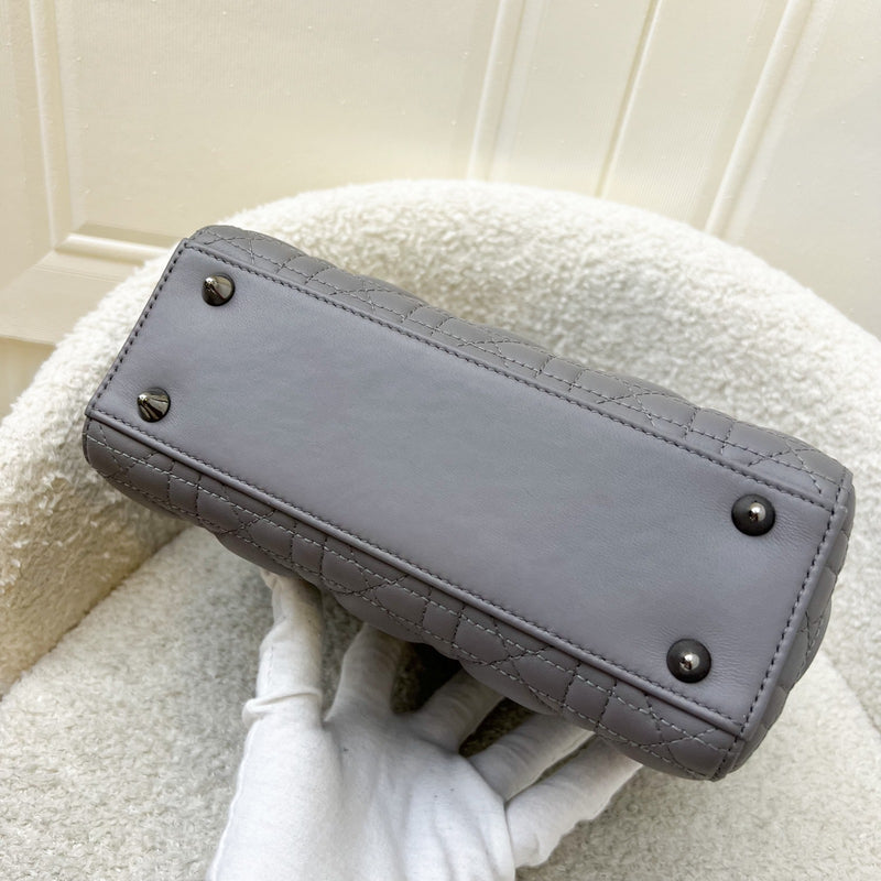 Dior Lady Dior My ABCDior Small Bag in Grey Lambskin and LGHW
