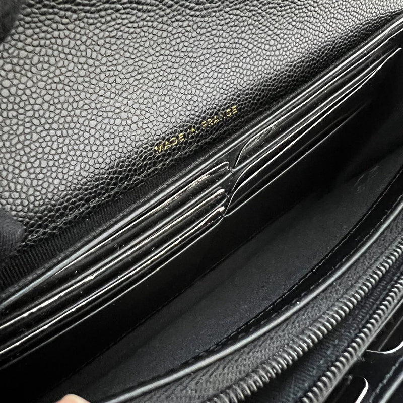 Chanel 24A Long Wallet in Black Caviar and LGHW (Model: AP3972)