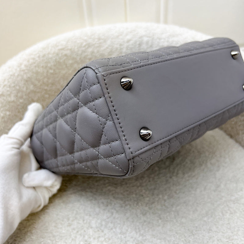 Dior Lady Dior My ABCDior Small Bag in Grey Lambskin and LGHW