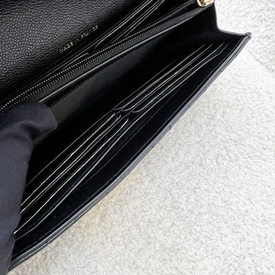 Chanel 24A Long Wallet in Black Caviar and LGHW (Model: AP3972)