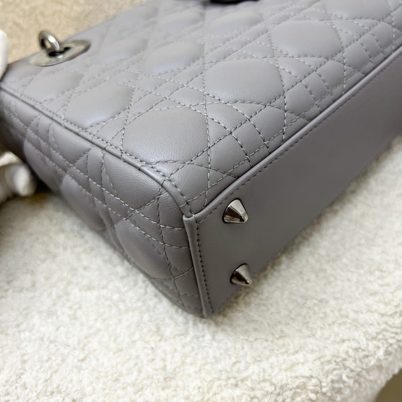 Dior Lady Dior My ABCDior Small Bag in Grey Lambskin and LGHW