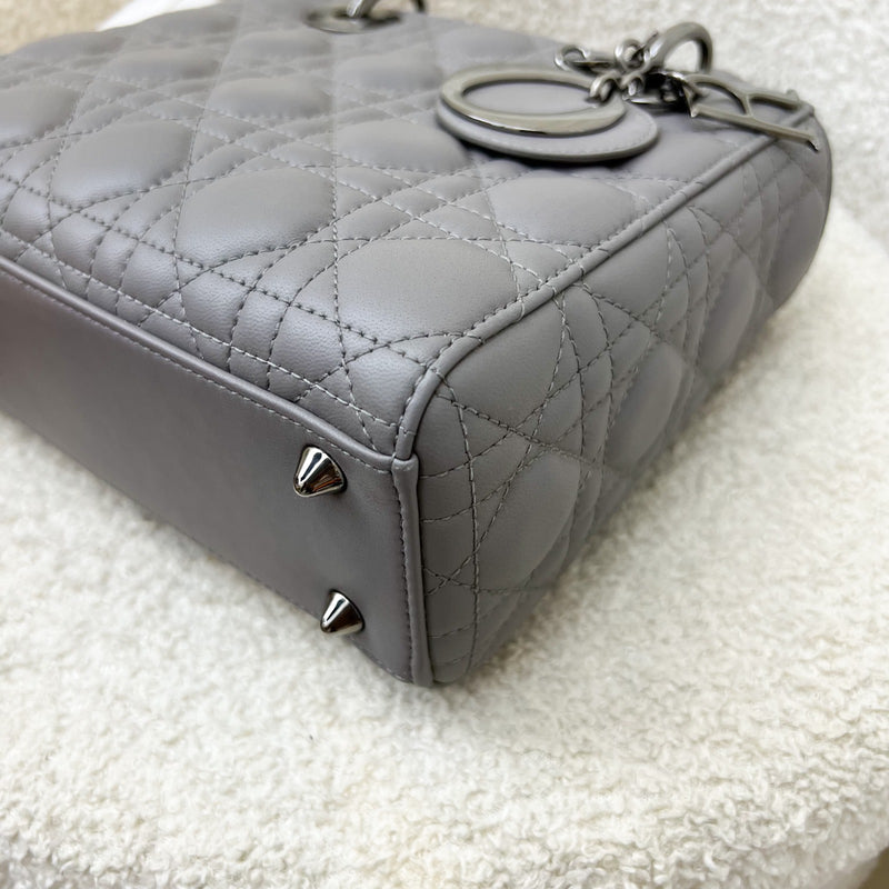 Dior Lady Dior My ABCDior Small Bag in Grey Lambskin and LGHW