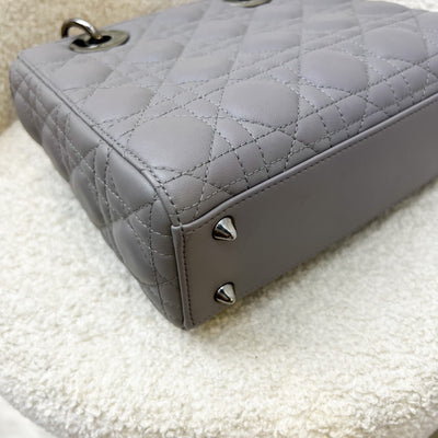 Dior Lady Dior My ABCDior Small Bag in Grey Lambskin and LGHW
