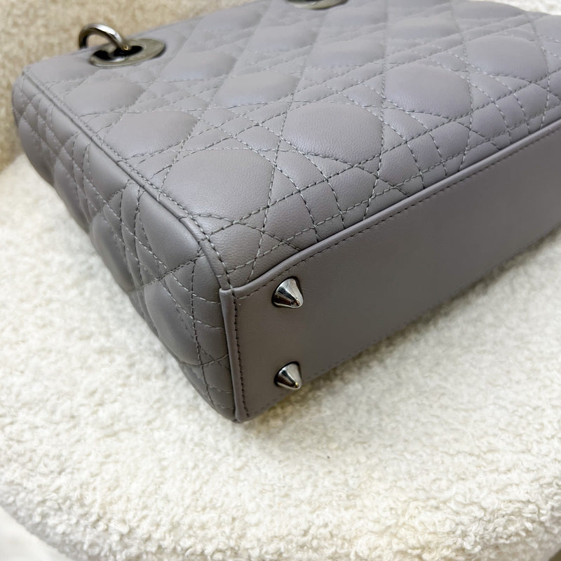 Dior Lady Dior My ABCDior Small Bag in Grey Lambskin and LGHW
