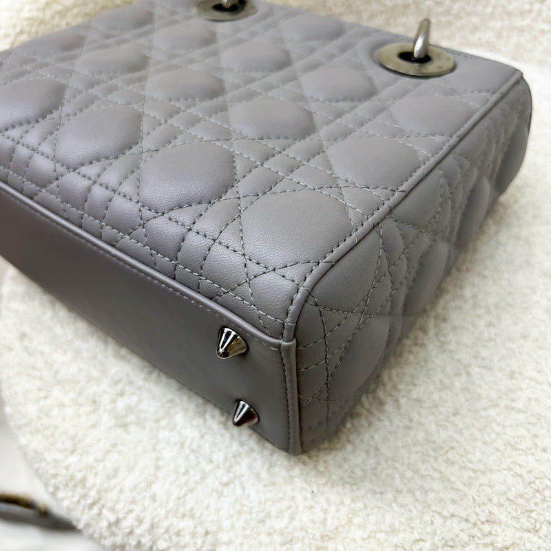 Dior Lady Dior My ABCDior Small Bag in Grey Lambskin and LGHW