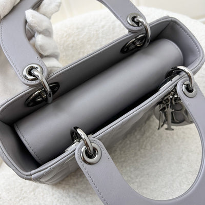 Dior Lady Dior My ABCDior Small Bag in Grey Lambskin and LGHW