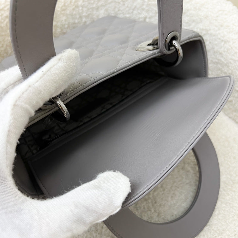 Dior Lady Dior My ABCDior Small Bag in Grey Lambskin and LGHW